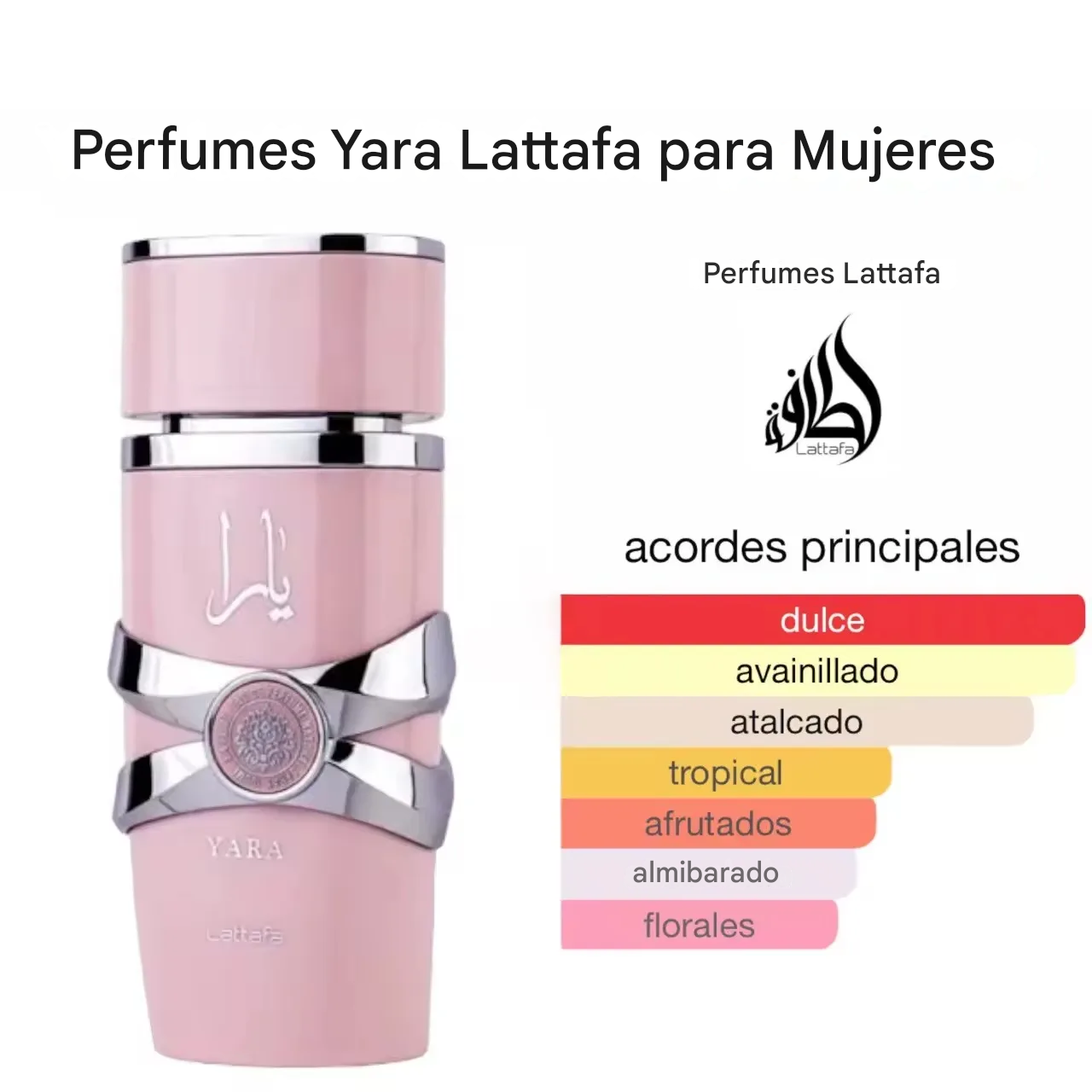 Perfume Arabe de Lujo  para Mujer Yara 100 ml por Lattafa