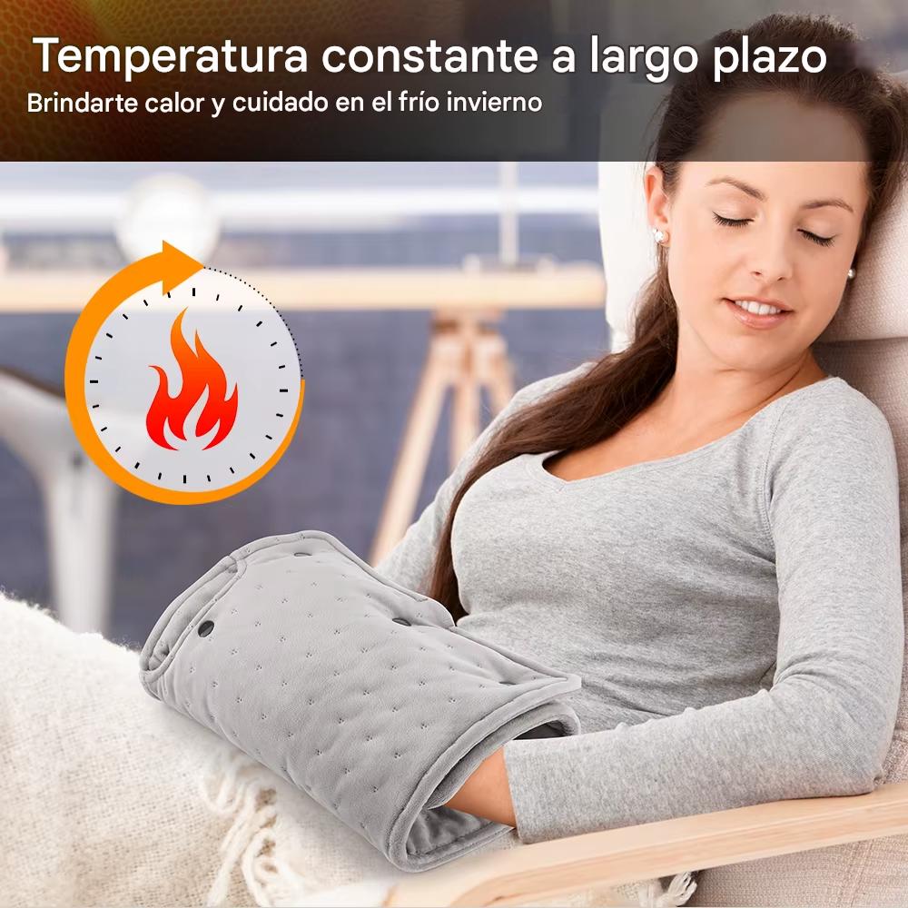 Calentador de Manos Eléctrico USB Recargable. Almohadilla Térmica Suave 55°C. Ideal para Oficina, Hogar y Viajes