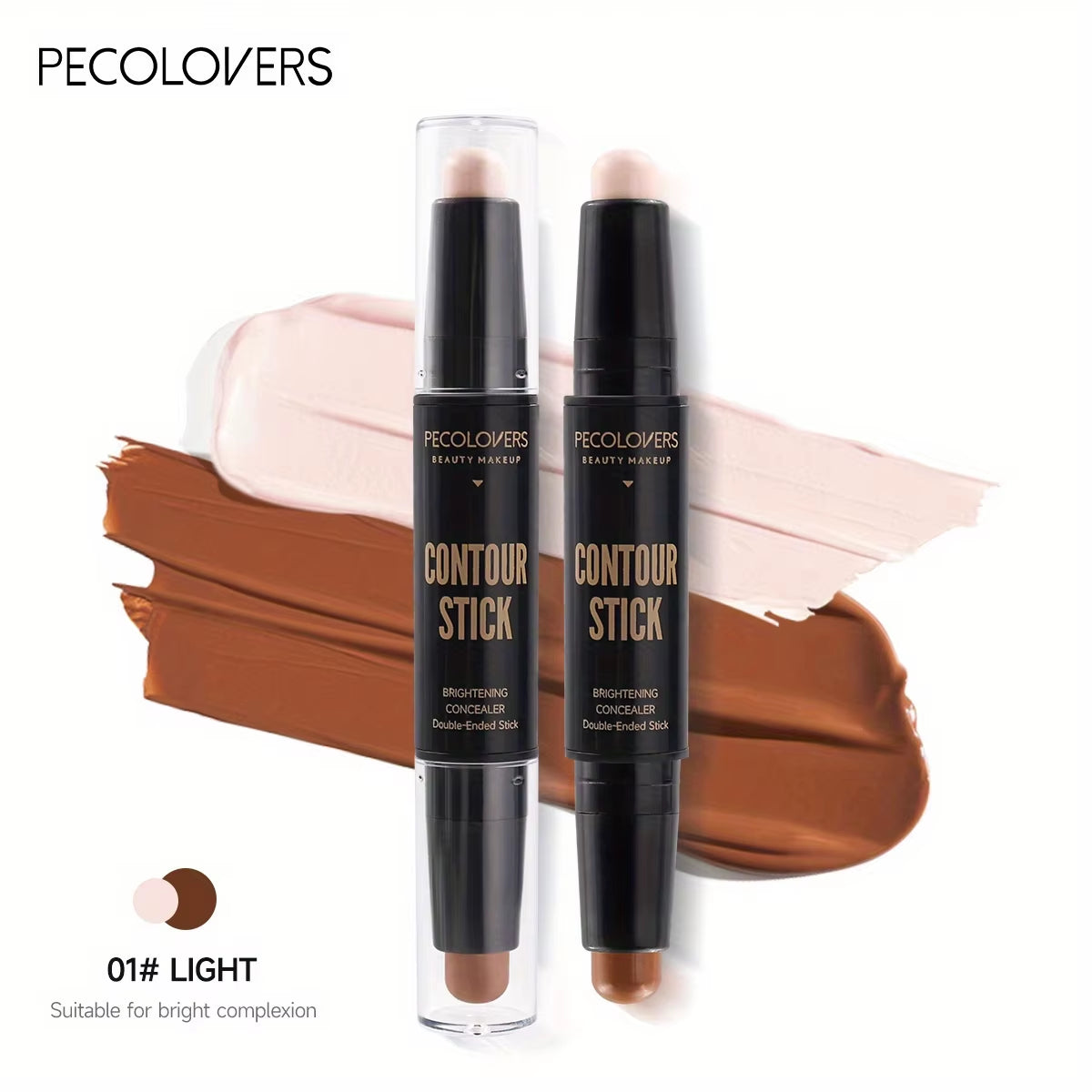Contouring Stick with Double-Headed Concealer Highlighter for Three-Dimensional Nose Bridge Shadow V Face High Nose Bridge