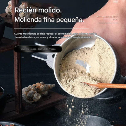 Molino Eléctrico Multifuncional de Alta Potencia.Tritura Café, Especias, Cereales y Frutos Secos en Segundos