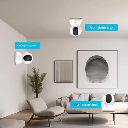 Cámara Baby Monitor 2K HD. Seguridad Inteligente para tu Hogar con Visión Nocturna y Detección de Movimiento