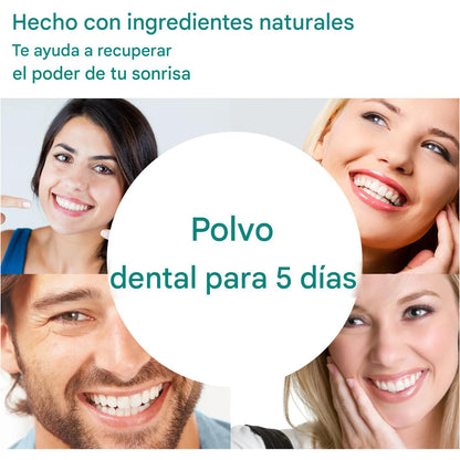 Polvo Blanqueador Dental EELHOE 5 Días. Elimina Manchas, Sarro y Placa. Sonrisa Blanca Natural y Aliento Fresco (50g / 100g)