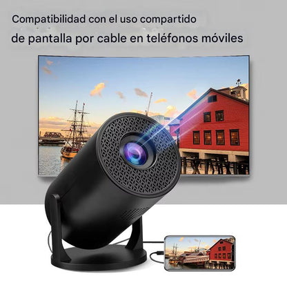 Mini Proyector M5 Pro Wi-Fi 6 y Bluetooth 5.0. Cine Portátil HD 1080P. Ideal para Casa, Oficina o Aire Libre