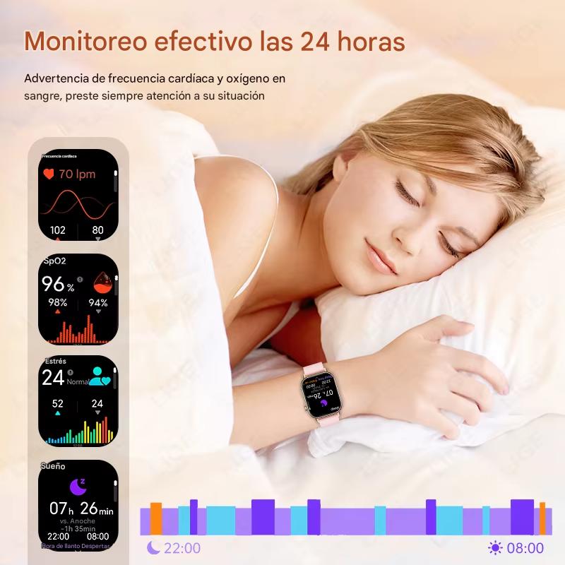 Smartwatch LIGE 2025 GPS con Pantalla HD 2.01”, Llamadas Bluetooth, Monitoreo de Salud y Brújula. Reloj Inteligente IP68 para Hombres y Mujeres