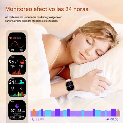 Smartwatch LIGE 2025 GPS con Pantalla HD 2.01”, Llamadas Bluetooth, Monitoreo de Salud y Brújula. Reloj Inteligente IP68 para Hombres y Mujeres