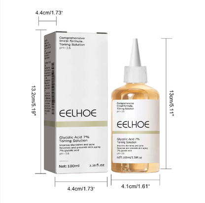 Tónico Facial con Ácido Glicólico 7% – Exfoliante Suave, Antiacné, Reafirmante y Reductor de Poros 100ml