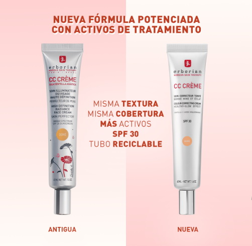 Erborian CC Crème 15ml: Tratamiento Iluminador con Centella Asiática y Efecto Filtro Real