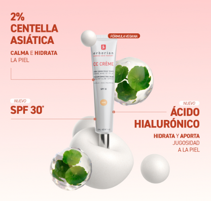 Erborian CC Crème 15ml: Tratamiento Iluminador con Centella Asiática y Efecto Filtro Real
