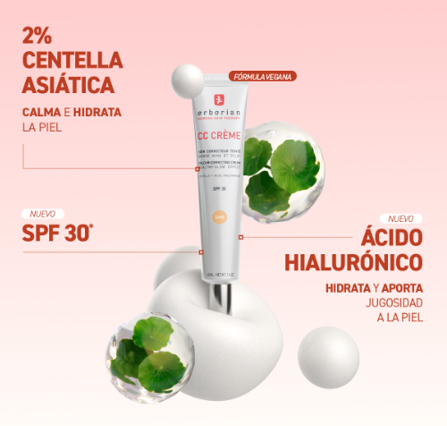 Erborian CC Crème 15ml: Tratamiento Iluminador con Centella Asiática y Efecto Filtro Real