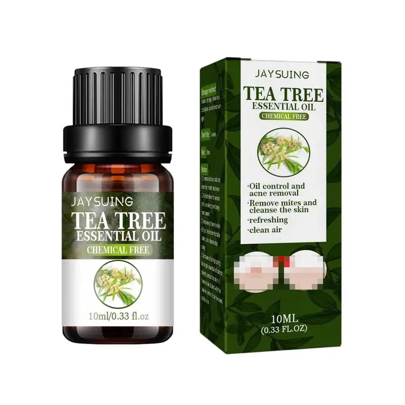 Pure Tea Tree Oil 100 Natural Tree Tea Oil Drops Activate Skin Cells Pore Shrinkage Essential Oils for Aromatherapy Diffuser