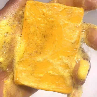 1Pc Turmeric Kojic Acid Lemon Face Body Soap Smooth Skin Cleansing Bath Soap Safe Natural Handmade Organic Soap for Women