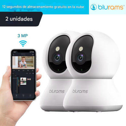 Cámara Baby Monitor 2K HD. Seguridad Inteligente para tu Hogar con Visión Nocturna y Detección de Movimiento