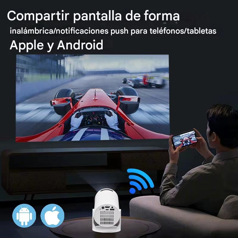 Mini Proyector M5 Pro Wi-Fi 6 y Bluetooth 5.0. Cine Portátil HD 1080P. Ideal para Casa, Oficina o Aire Libre