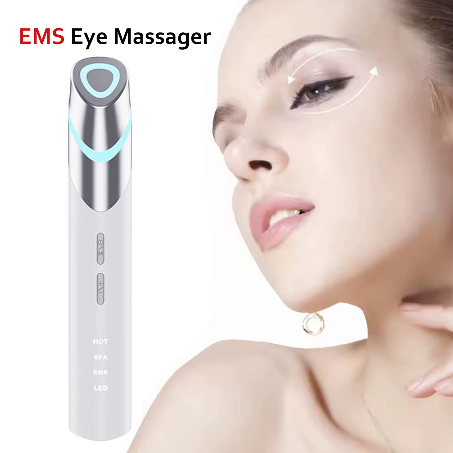 2025 EMS Eye Beauty Device Microcurrent Eye Massager Remove Eye Bags Dark Circles Red Blue Light Eye Lifting Massage Instrument