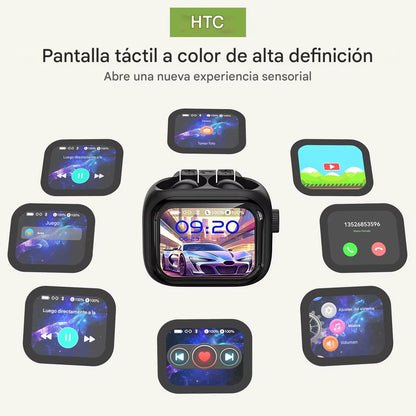 Auriculares Inteligentes HTC NE40 con Pantalla Ultra HD y Traducción AI .Bluetooth V6, Cancelación de Ruido y Control Táctil Premium