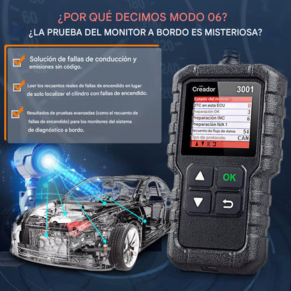 LAUNCH X431 CR3001 – Escáner Automotriz Profesional OBD2. Apaga la Luz del Motor y Diagnostica tu coche