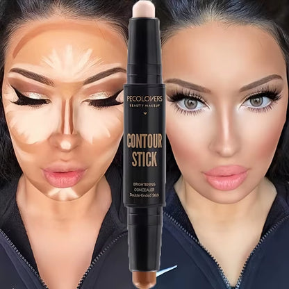 Contouring Stick with Double-Headed Concealer Highlighter for Three-Dimensional Nose Bridge Shadow V Face High Nose Bridge