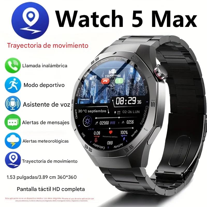 Smartwatch Deportivo 2025 con Pantalla AMOLED, GPS, Llamadas Bluetooth y Monitoreo de Salud. Reloj Inteligente Impermeable para Android y iOS