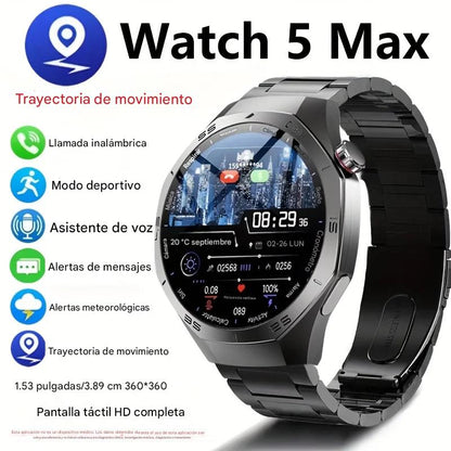 Smartwatch Deportivo 2025 con Pantalla AMOLED, GPS, Llamadas Bluetooth y Monitoreo de Salud. Reloj Inteligente Impermeable para Android y iOS