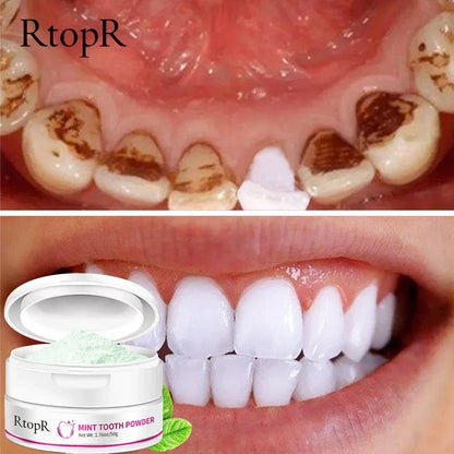 Teeth Whitening Powder Pearl Essence Natural Dental Toothpaste Toothbrush Kit Oral Hygiene for Remove Stains Plaque 55G