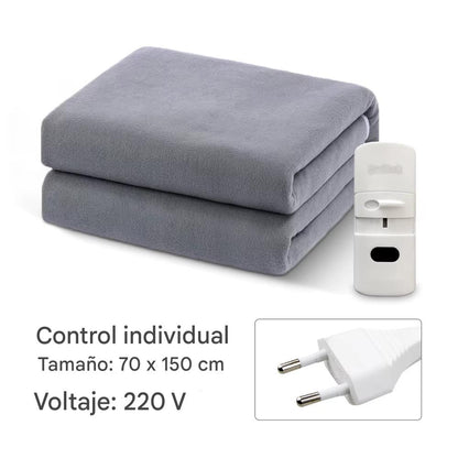 Manta Eléctrica de Calefacción 220V con Termostato. Suave, Segura y Gruesa – Ideal para el Invierno y Noches Frías (Varias Medidas)