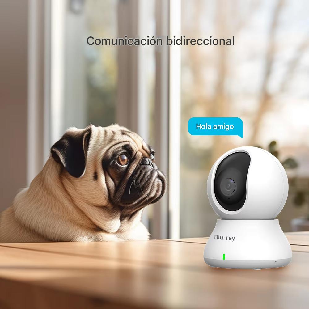 Cámara Baby Monitor 2K HD. Seguridad Inteligente para tu Hogar con Visión Nocturna y Detección de Movimiento