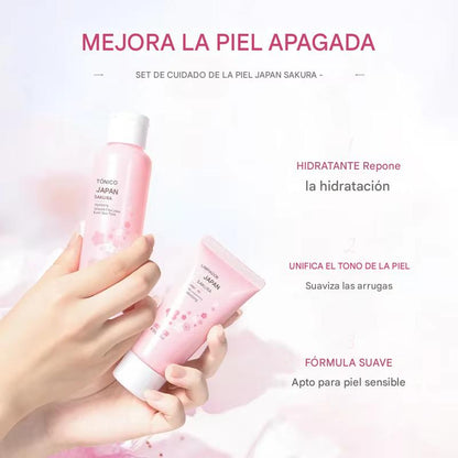Coffret de Soins Visage Sakura 5-en-1 – Hydratation Profonde, Anti-Taches et Anti-Rides. Cadeau Coréen Premium