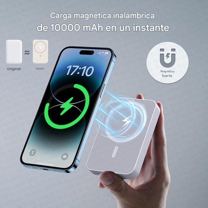 Power Bank Magnético Inalámbrico.Carga Rápida 5000mAh/10000mAh.Compatible con iPhone 12-13-14-15–16 Pro Max y Android