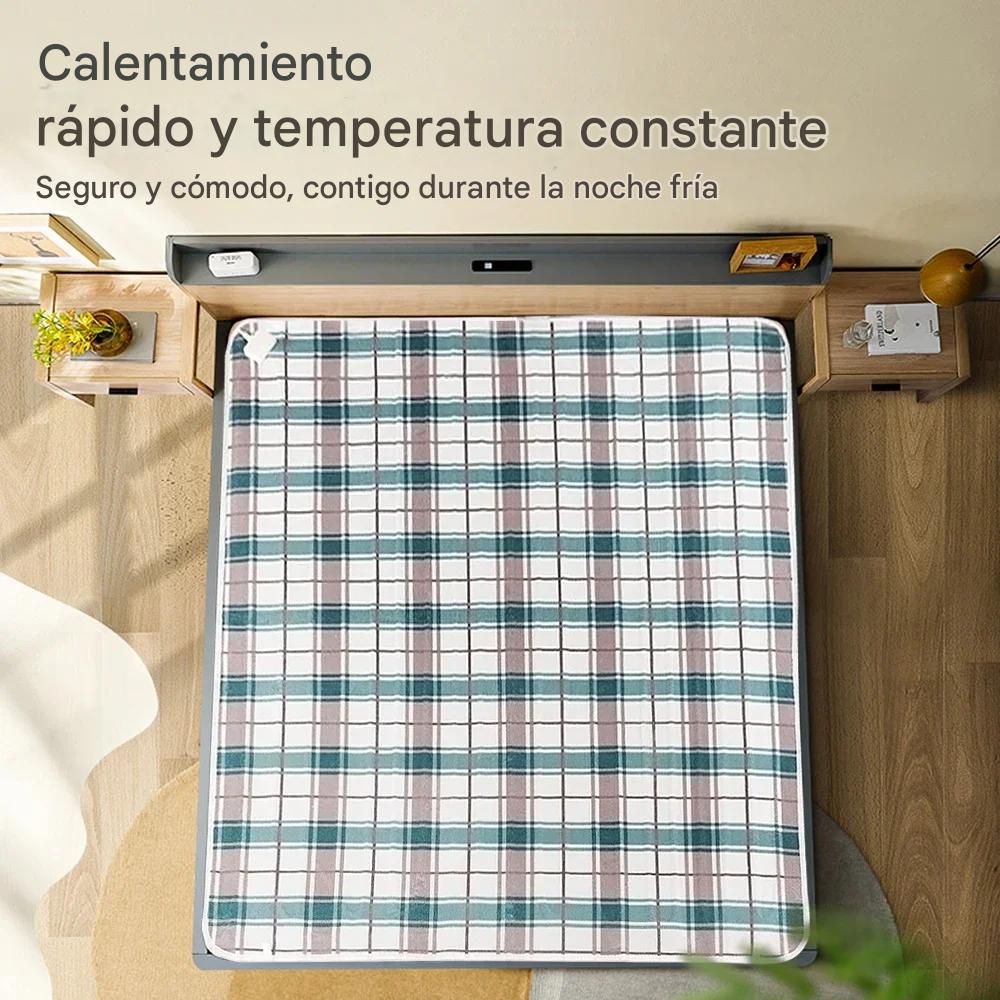 Manta Eléctrica de Calefacción 220V con Termostato. Suave, Segura y Gruesa – Ideal para el Invierno y Noches Frías (Varias Medidas)
