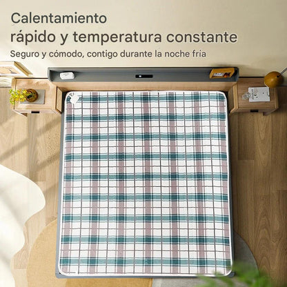 Manta Eléctrica de Calefacción 220V con Termostato. Suave, Segura y Gruesa – Ideal para el Invierno y Noches Frías (Varias Medidas)