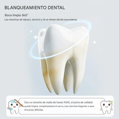 Polvo Blanqueador Dental Natural con Esencia de Perla. Elimina Manchas y Placa. Sonrisa Blanca y Aliento Fresco 55g