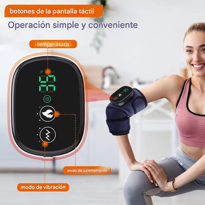 Masajeador 3 en 1 con Calor y Vibración.Alivio para Rodillas, Hombros y Codos.Mejora la Circulación y Reduce el Dolor Articular